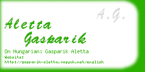 aletta gasparik business card